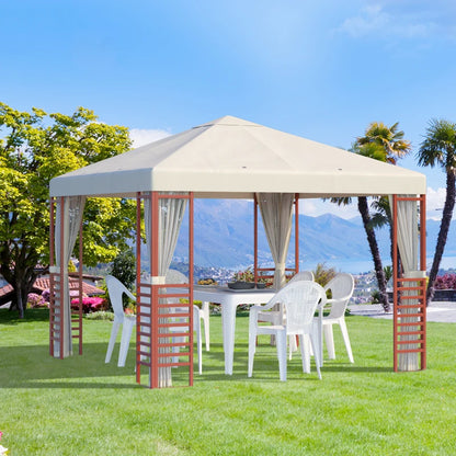 Nancy's Seramil Paviljoen - Party Tent - Prieel - Tuin Paviljoen - Beige - ± 300 x 300 x 260 cm