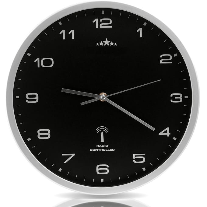 Horloge Murale Nancy's Tourais - Horloge - Noir / Argent - Ø 31 cm