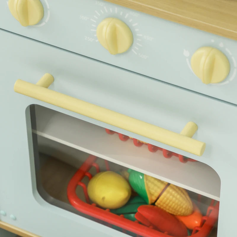 Nancy's Pien Kinderkeuken - Speelkeuken - Speelgoedkeuken - Inclusief Accessoires - Blauw / Wit 