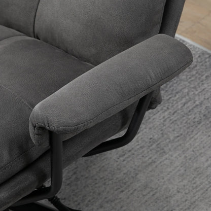 Nancy's Conde Relaxfauteuil - Relaxstoel - Ligstoel - Verstelbare Rugleuning - Draaibaar - Grijs / Zwart