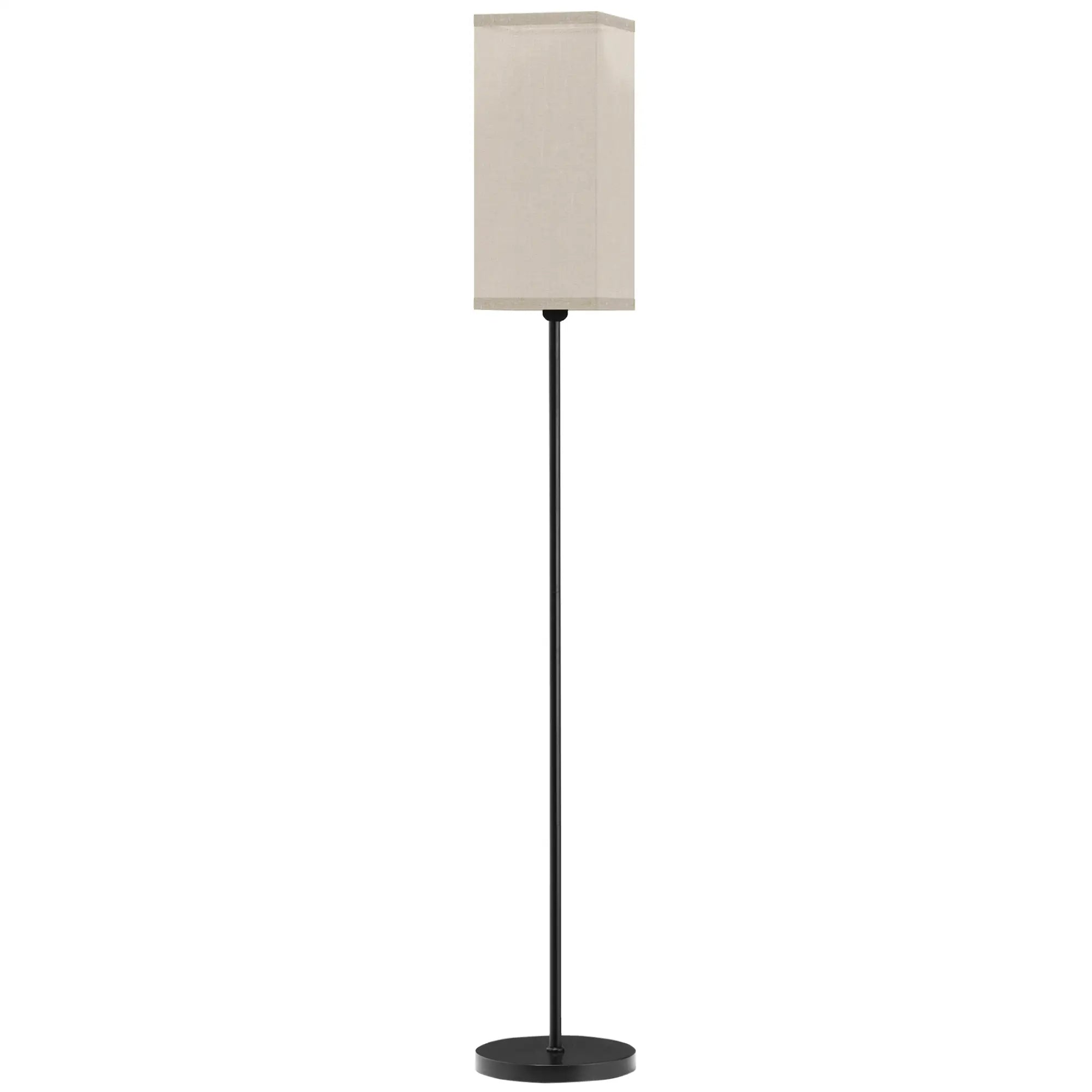 Nancy's Jancais Vloerlamp - Staande Lamp - LED-Lamp - Zwart / Beige - Staal / Linnen