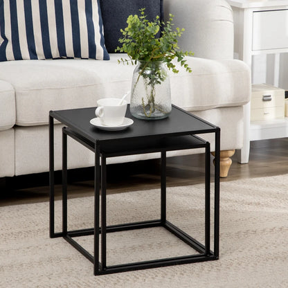 Nancy's Tresminas Coffee Table Set - Side Tables - Coffee Table - Black - Steel