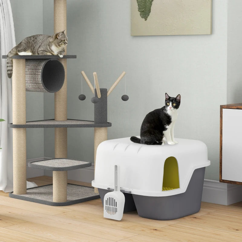 Nancy's Montalvo Kattenbak - Katten wc - Katten Toilet - Roomwit - ± 50 x 50 x 40 cm