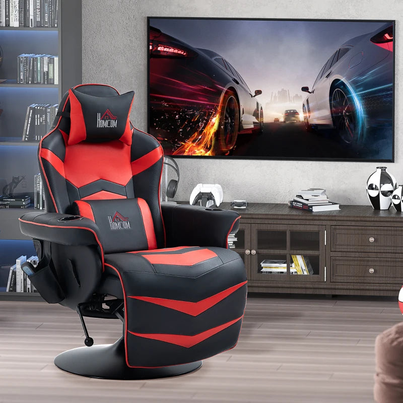 Nancy's Andalo Gaming Chair - Gaming Chair - Massage Function - Rotatable - Adjustable Backrest - Black / Red