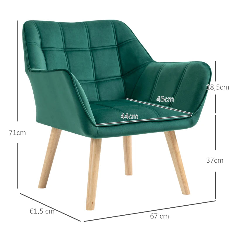 Nancy's Cerejais Fauteuil - Stoel - Relax Stoel - Loungestoel - Groen - Fluweel