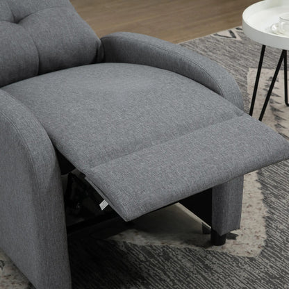 Nancy's Gemieira Relaxfauteuil - Relaxstoel - Loungestoel - Verstelbaar - Grijs - Linnen