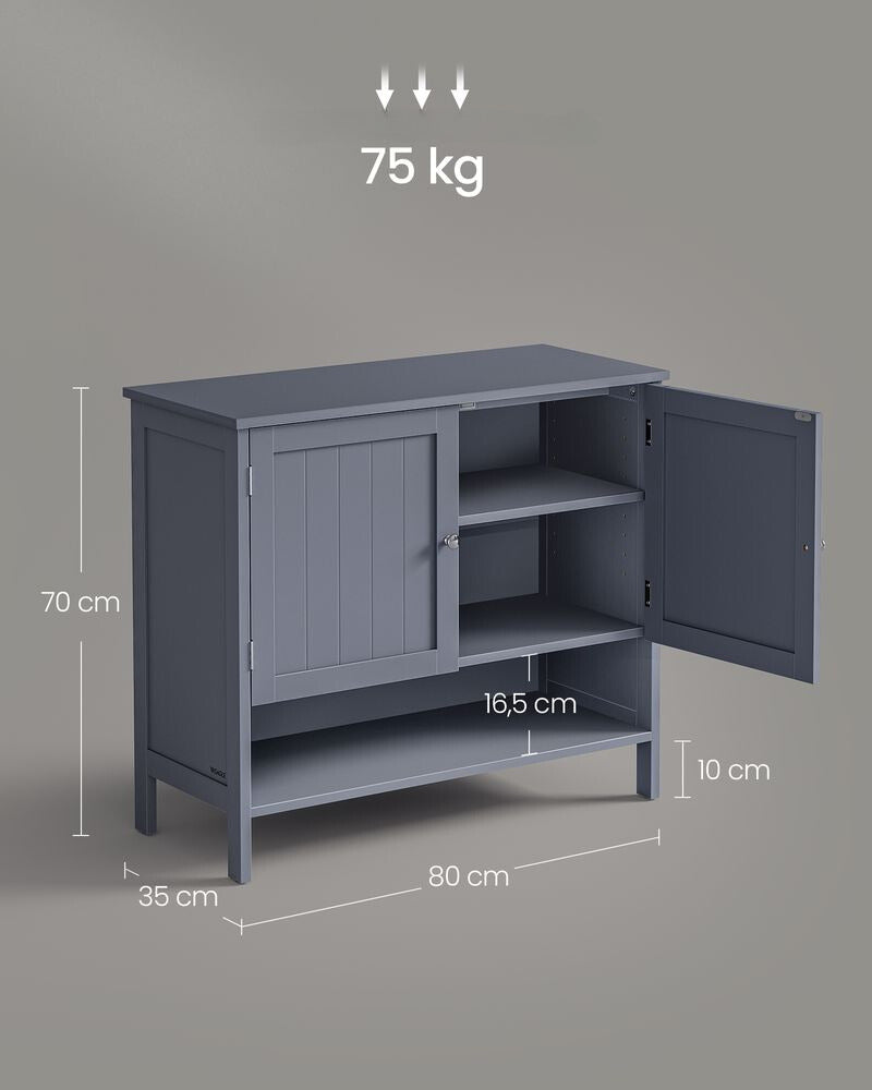 Nancy's Bentino Shoe Cabinet - Shoe Rack - Grey - 80 x 35 x 70 cm