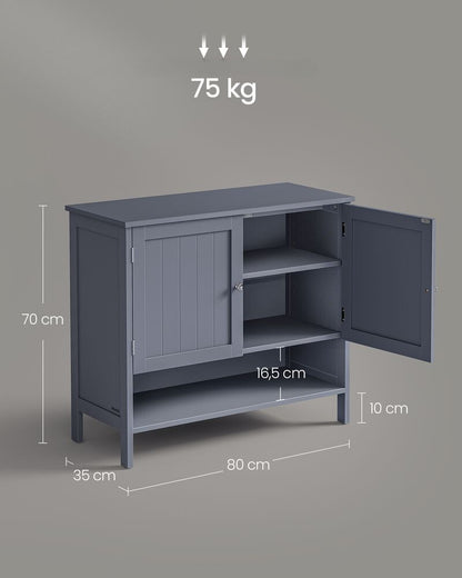 Nancy's Bentino Schoenenkast - Schoenenrek - Grijs - 80 x 35 x 70 cm