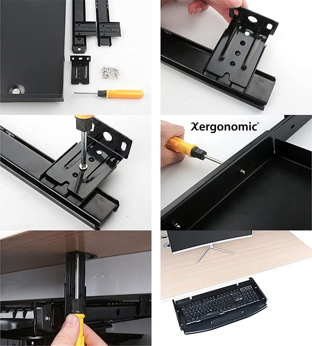 Xergonomic Keyboard Tray Black