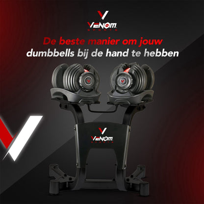 Venom Sports Dumbbell Rek – professionele dumbbell stand – hoogwaardig en sterk rack – opbergrek voor dumbbells – zwart