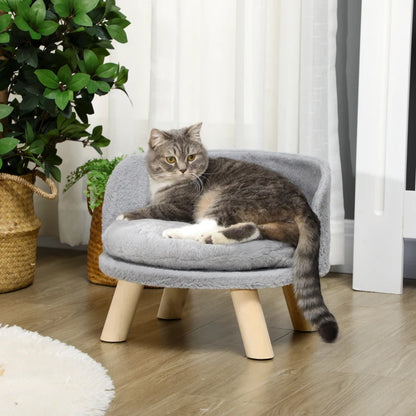 Nancy's Treixedo Kattenbed - Huisdierenbed - Grijs - Pluche - ± Ø 40 x 30 cm