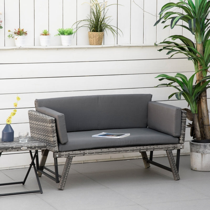 Nancy's Uxbridge Lounge Sofa - Canapé de jardin 2 places avec accoudoirs rabattables