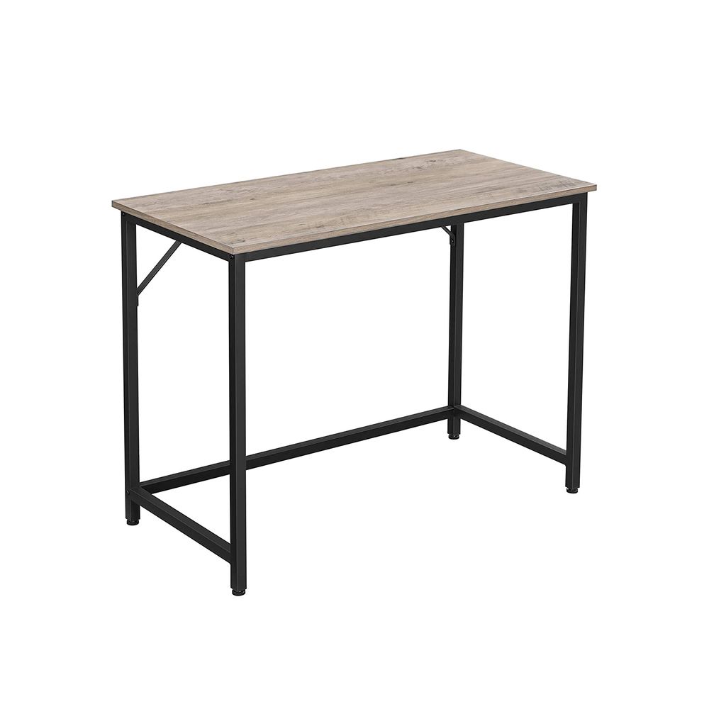 Nancy's Arola Desk - Table d'ordinateur - Table d'ordinateur portable - Gris / Noir - 100 x 50 x 75 cm