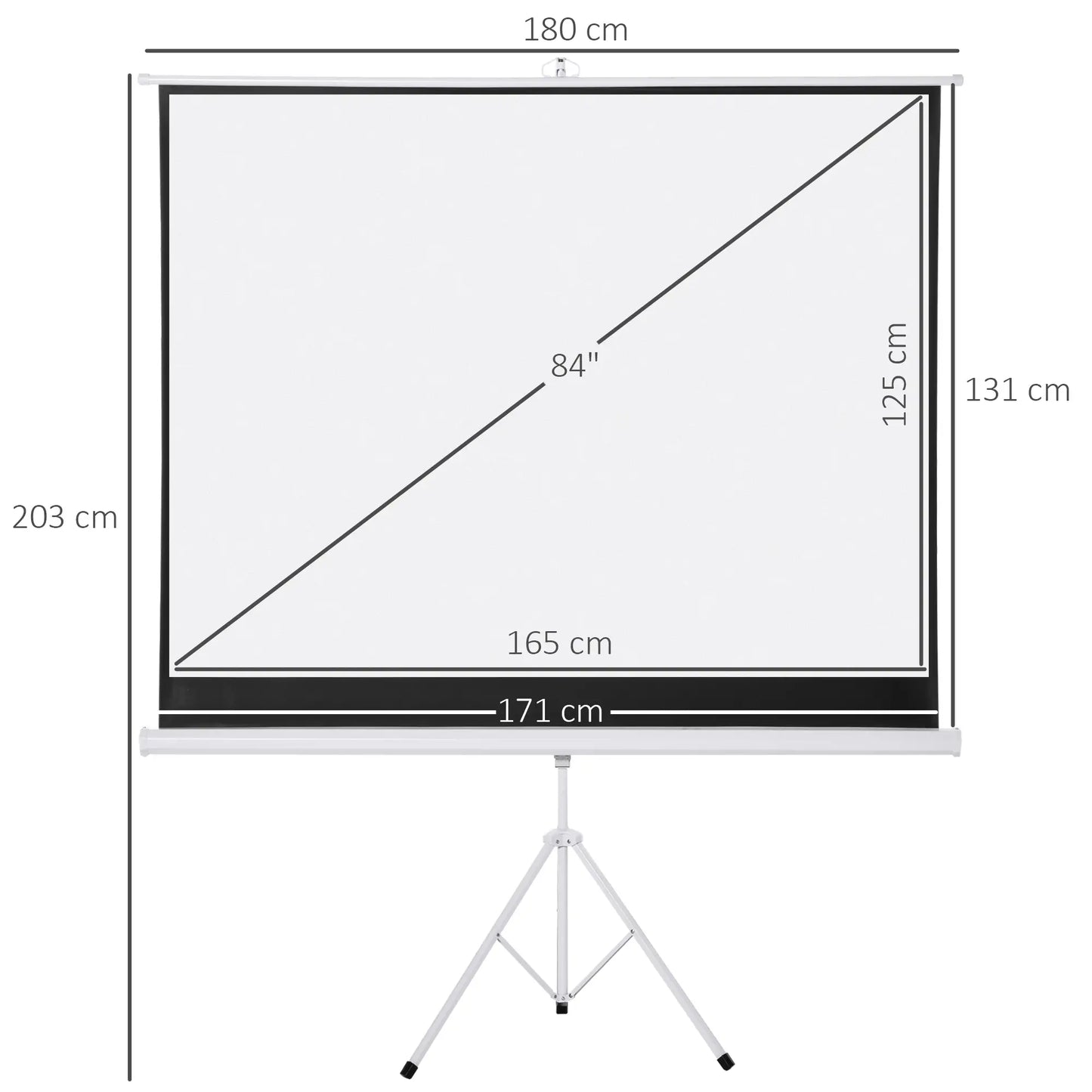 Nancy's Cepoes Projectiescherm - Bioscoopscherm - Wit - ± 170 x 130 cm