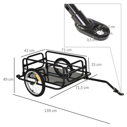 Nancy's Bondeno Fietskar - Fietsaanhangwagen - Transportaanhangwagen - ± 140 x 70 x 50 cm