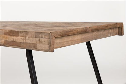 Nancy's South San Gabriel Table - Industrial - Natural - Teak, Steel, Melamine - 90 cm x 180 cm x 76 cm