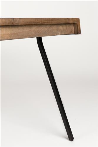 Nancy's South San Gabriel Table - Industriel - Naturel - Teck, Acier, Mélamine - 90 cm x 180 cm x 76 cm