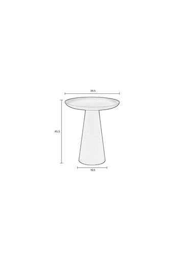 Nancy's Estela Bijzettafel - Salontafel - Rond - Groen - Staal - ± Ø 40 x 45 cm