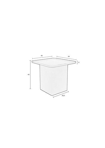 Nancy's Rates Side table - Coffee table - Square - Blue - Steel - ± 45 x 40 cm