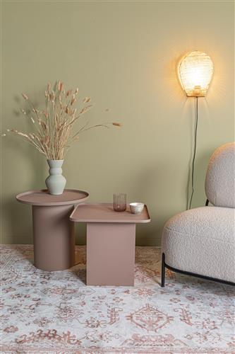 Nancy's Navais Side table - Coffee table - Round - Pink - Steel - ± Ø 45 x 45 cm