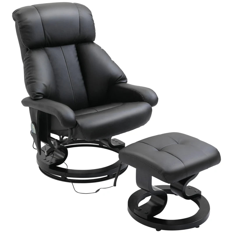 Nancy's Casteloes Massagestoel - Relaxfauteuil - Relaxstoel - Zwart - Imitatieleer