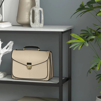 Nancy's Bornes Sidetable - Console table - Sideboard - Side table - White / Black - Marble look - Steel - 100 x 30 x 80 cm