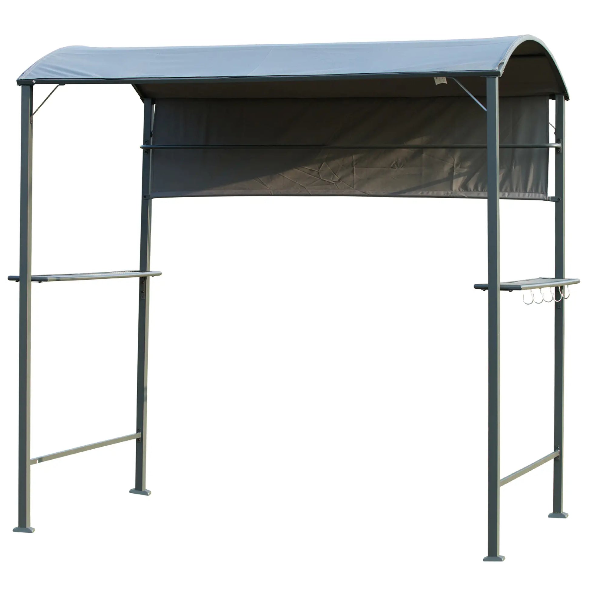 Nancy's Pomona Barbecue Paviljoen - Bbq overkapping - Bbw afdak - Grijs - ± 220 x 140 x 215 cm