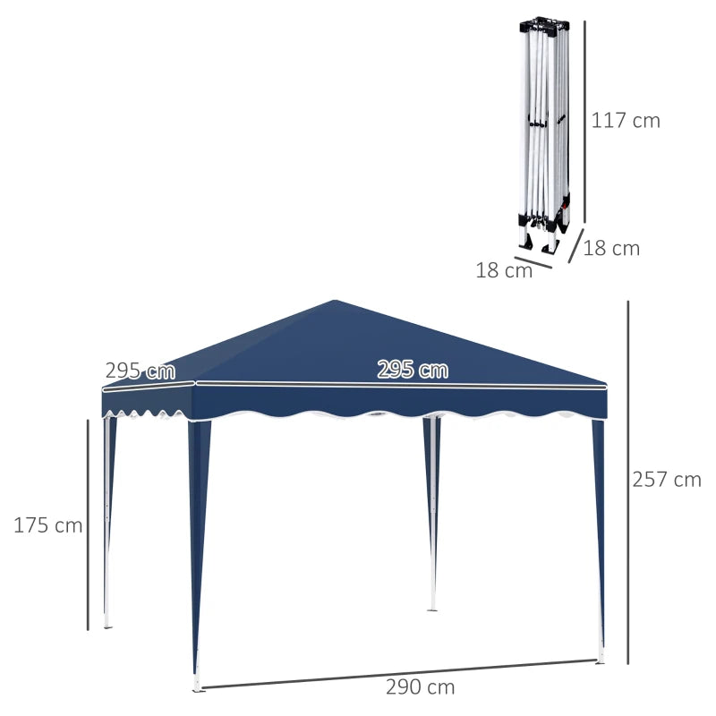 Nancy's Hora Paviljoen - Party Tent - Tuin Paviljoen - Blauw - ± 300 x 300 x 260 cm