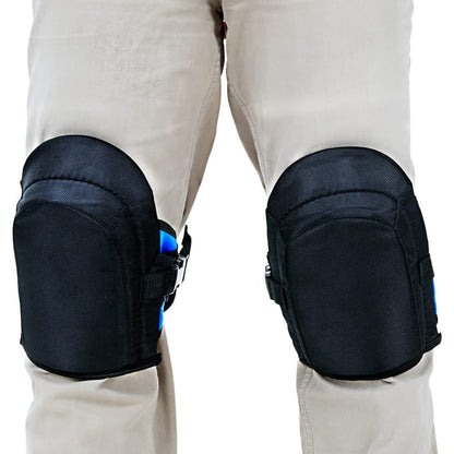 Nancy's Lamas Knee Pads with Closure Strap - Black / Blue - One Size