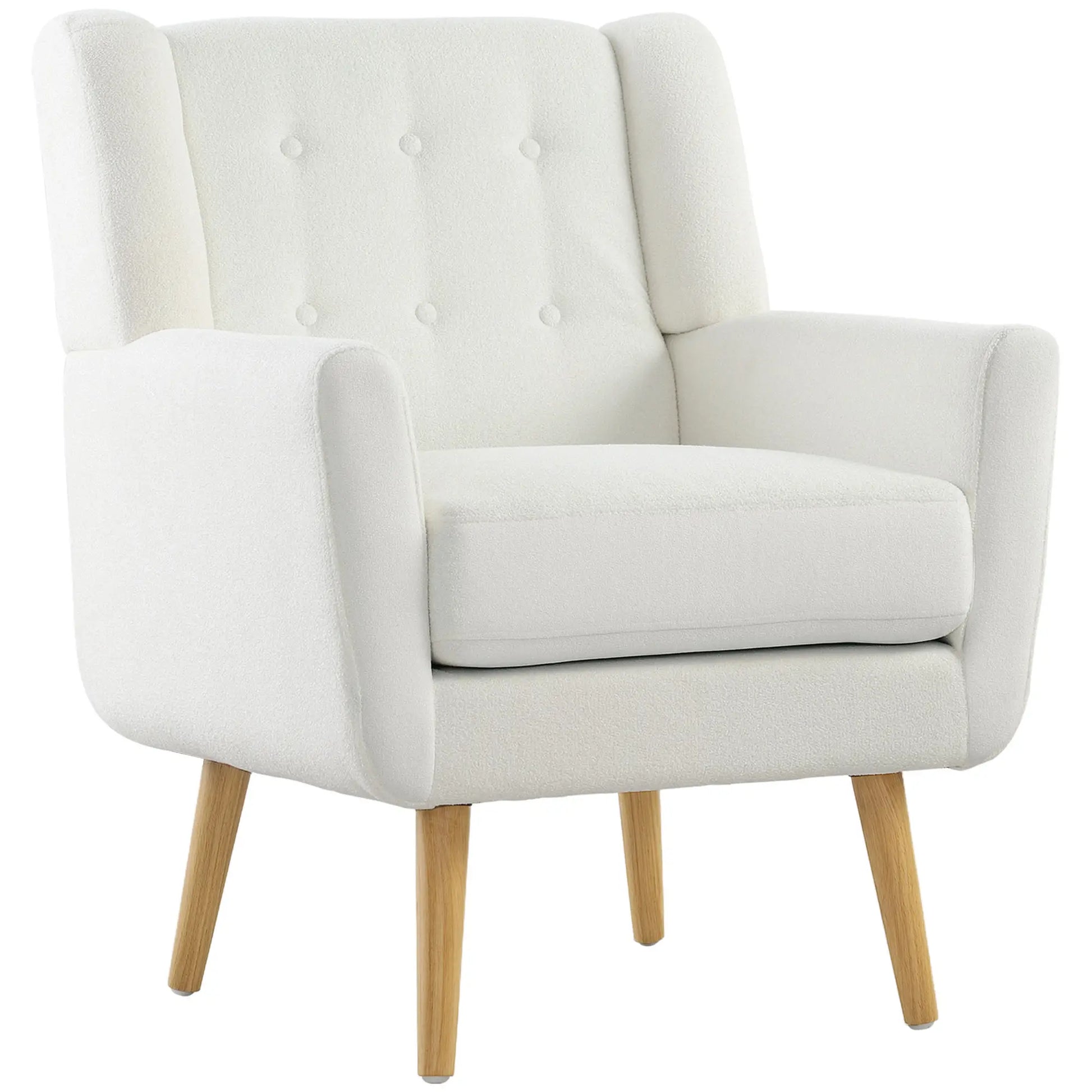 Nancy's Tremês Fauteuil - Relaxstoel - Loungestoel - Wit - Teddy Fleece