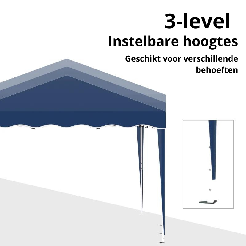 Nancy's Hora Paviljoen - Party Tent - Tuin Paviljoen - Blauw - ± 300 x 300 x 260 cm