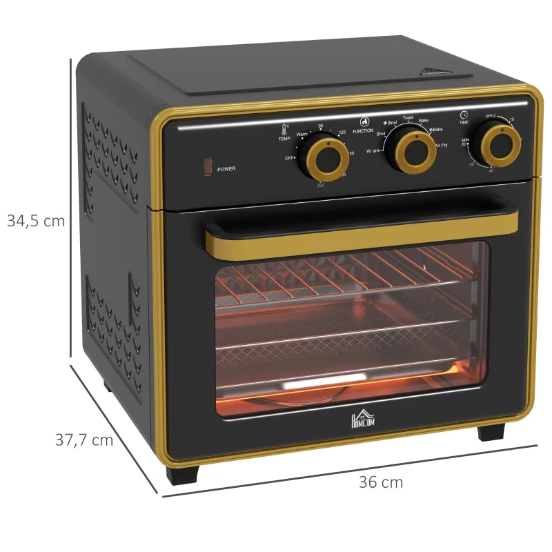 Nancy's Amaro Oven - Bakoven - Mini-oven - Multifunctioneel - Zwart - Inclusief accessoires