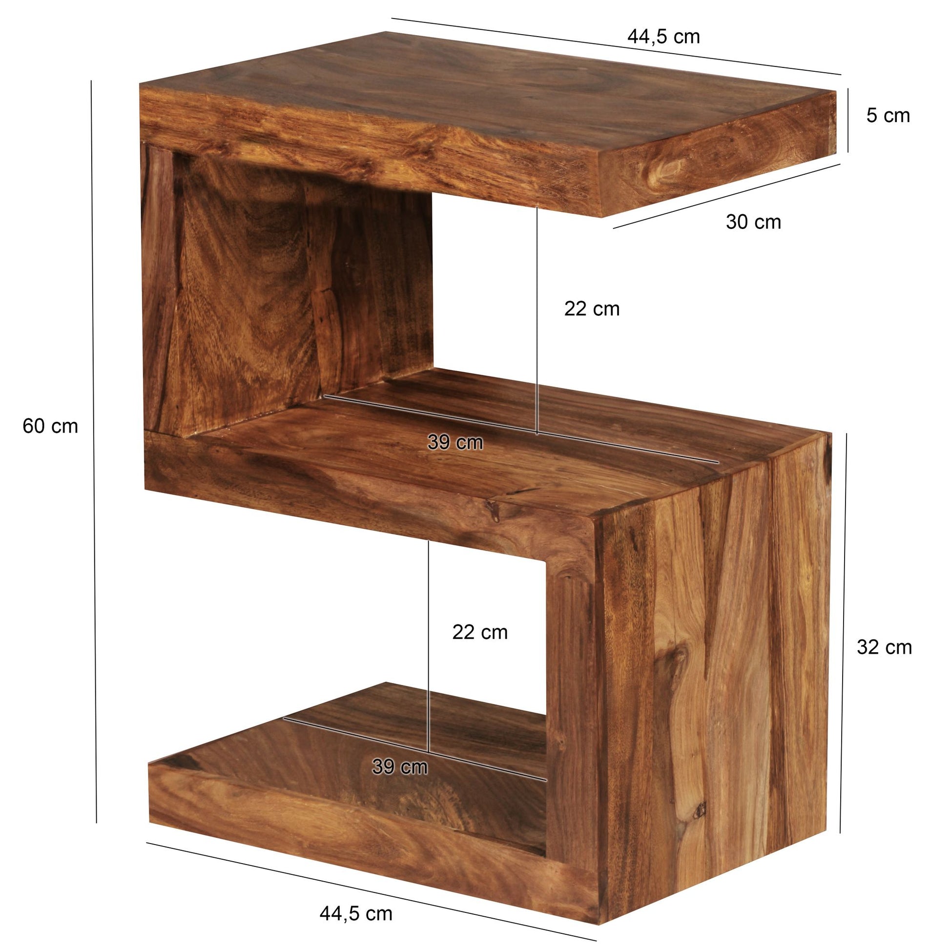 Nancy's bijzettafel s-vormig - Koffietafel - Salontafels - Sheesham hout