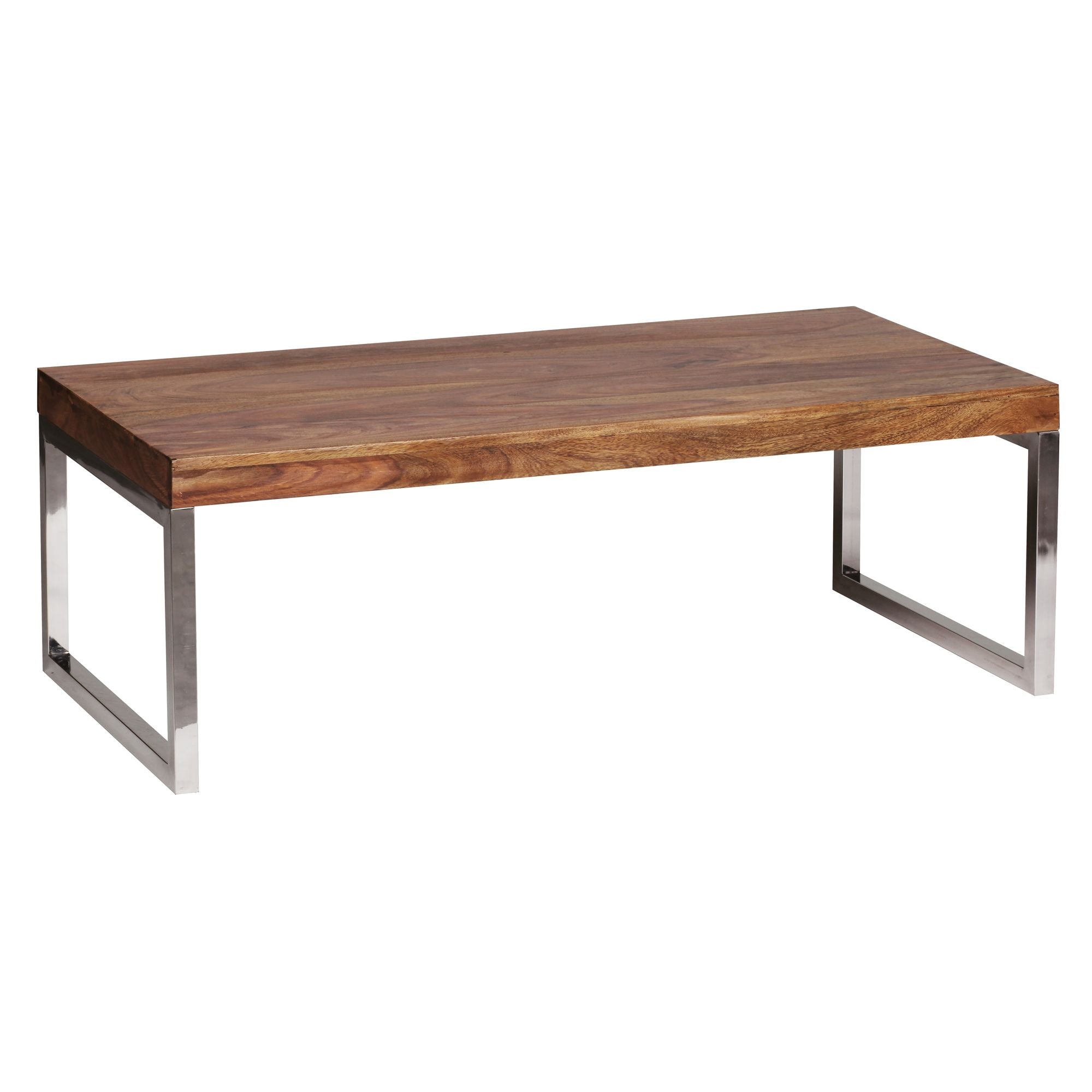 Table basse Nancy's Dunning - Table basse - Bois de Sheesham / Chrome - 120 x 60 x 40 cm