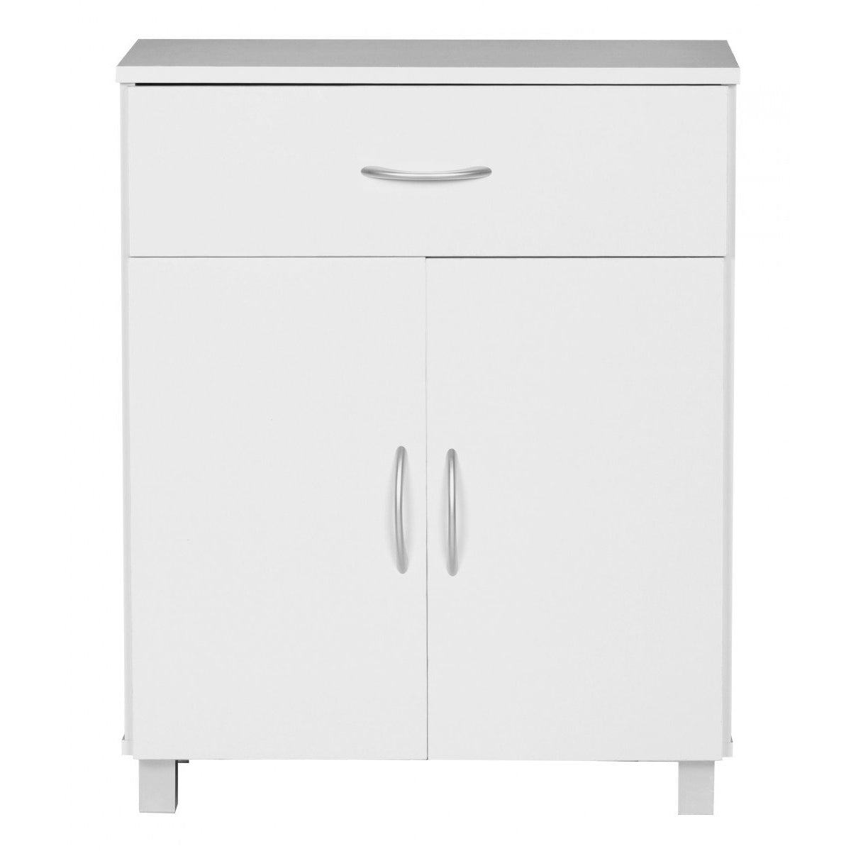 Tweedekans Nancy's Nashua Dressoir - Gangkast - Lade - Openslaande Deuren - Beuken -Wit- Zijkast - 60x75x30cm