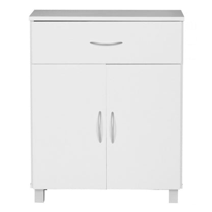 Tweedekans Nancy's Nashua Dressoir - Gangkast - Lade - Openslaande Deuren - Beuken -Wit- Zijkast - 60x75x30cm