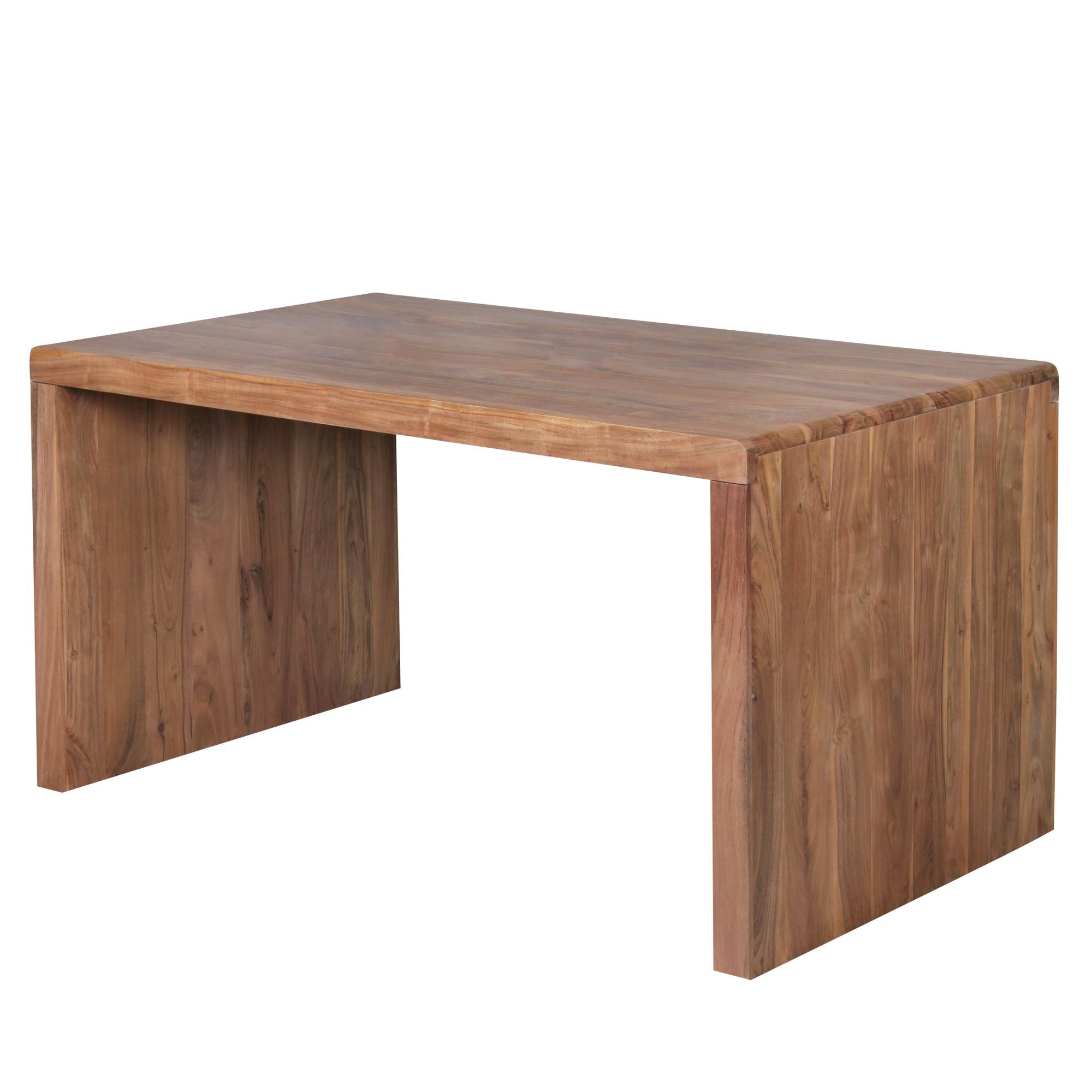 Nancy's Idabel Bureau - Table de travail - Acacia massif - Bois - 140/160 x 80 x 76 cm - Table de bureau - Marron 