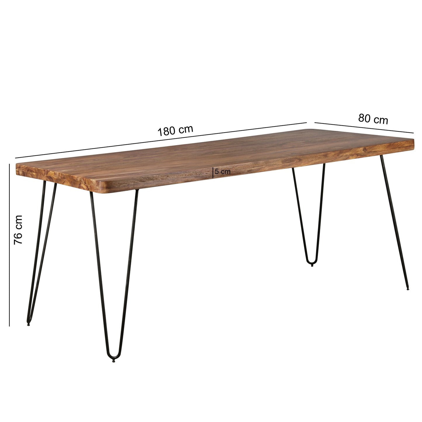 Nancy's Minde Eettafel - Eetkamertafel - Keukentafel - Sheeshamhout - ± 180 x 80 x 75 cm