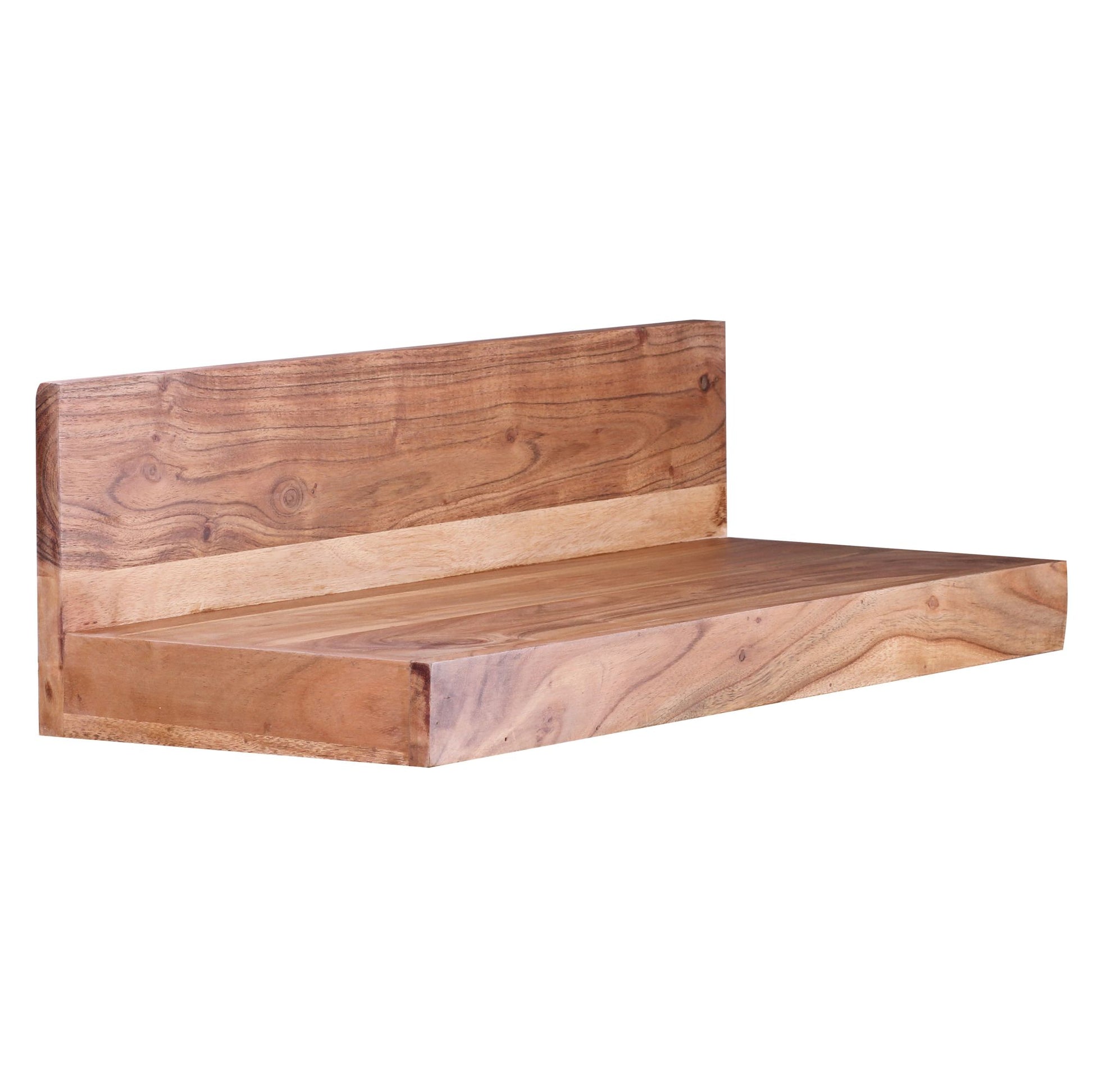 Nancy's Lameiras Wandplank - Wandrek - Zwevende Plank - Massief Acaciahout - ± 60 x 20 x 20 cm