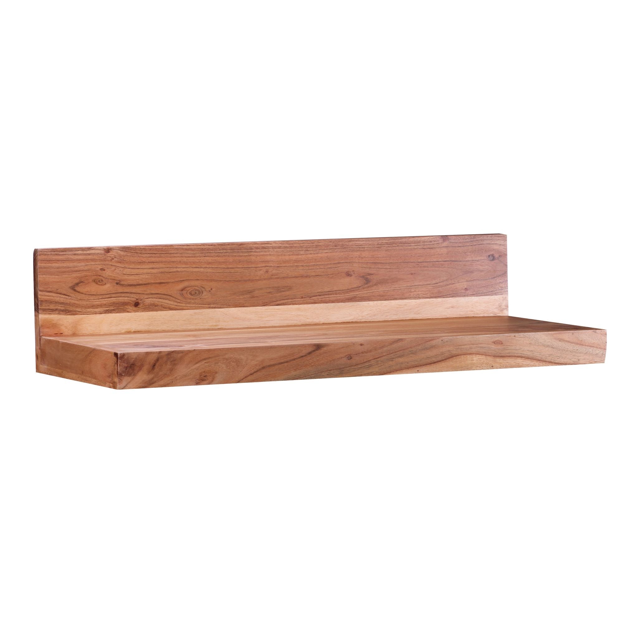 Nancy's Pala Wandplank - Wandrek - Zwevende Plank - Massief Acaciahout - ± 80 x 20 x 20 cm