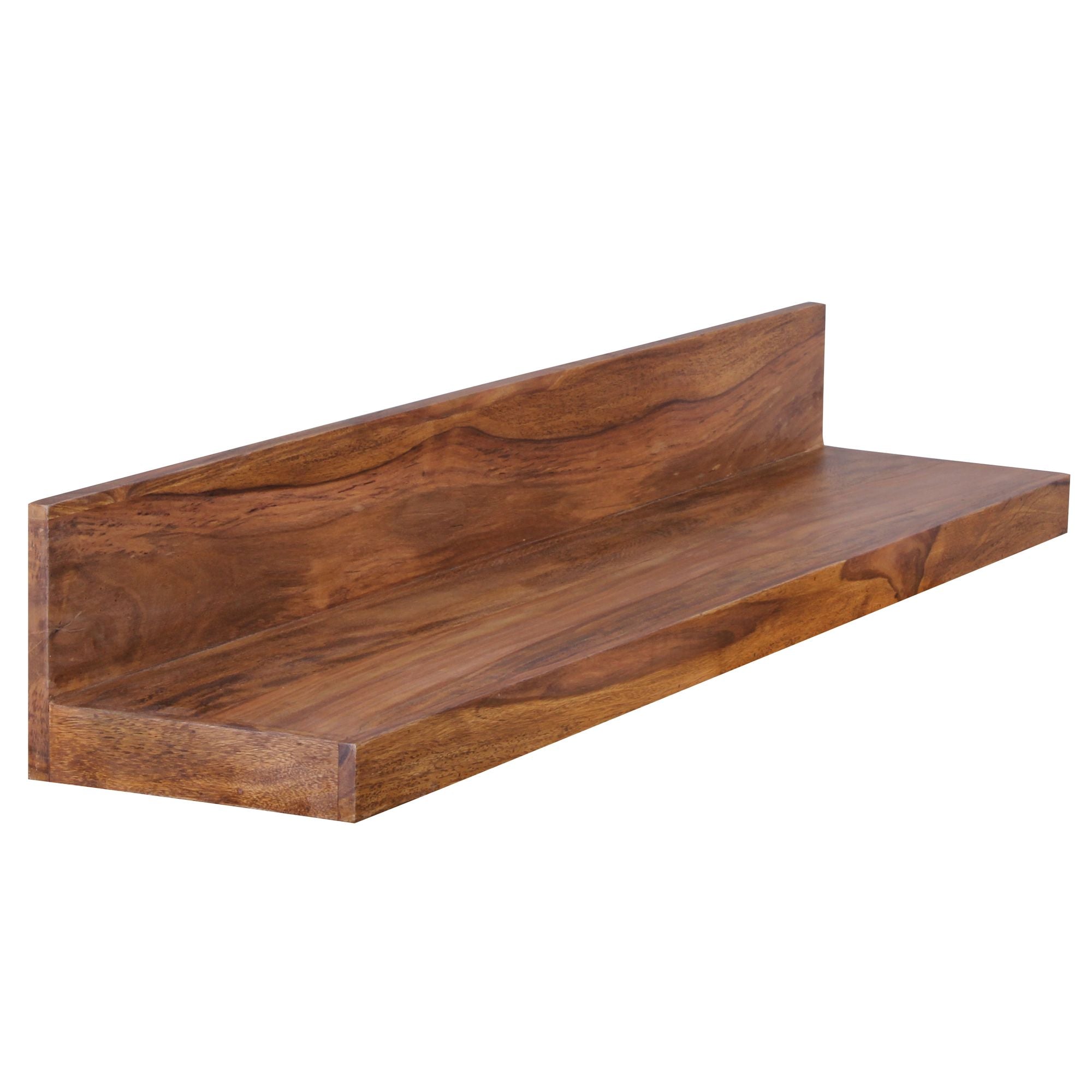 Nancy's Lamegal Wandplank - Wandrek - Zwevende Plank - Massief Sheeshamhout - ± 110 x 20 x 20 cm