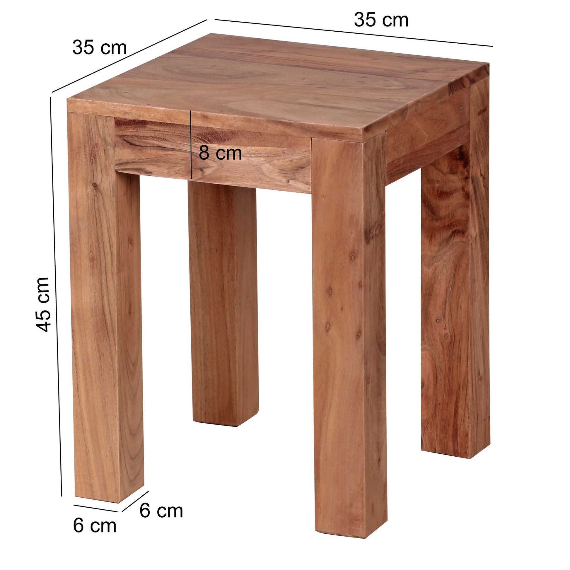 Nancy's Allouez Bijzettafel - Acacia Hout - Salontafel - Bijzettafels - 35 x 35 x 45 cm