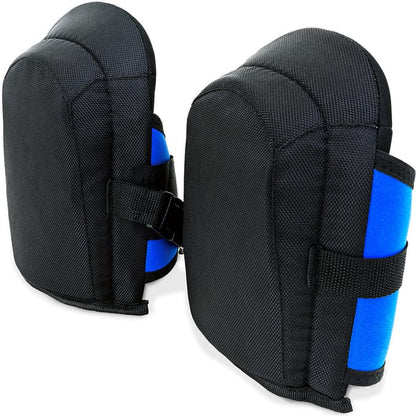 Nancy's Lamas Knee Pads with Closure Strap - Black / Blue - One Size