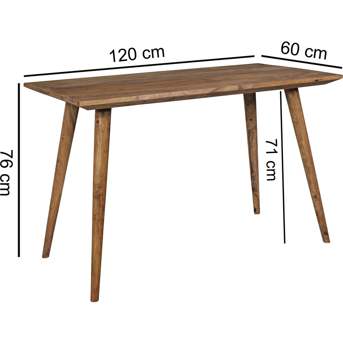 Nancy's Albergaria Eettafel - Eetkamertafel - Keukentafel - Sheeshamhout - ± 120 x 60 x 75 cm