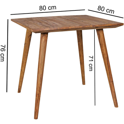 Nancy's Matos Eettafel Vierkant - Eetkamertafel - Keukentafel - Seeshamhout - ± 80 x 80 x 75 cm