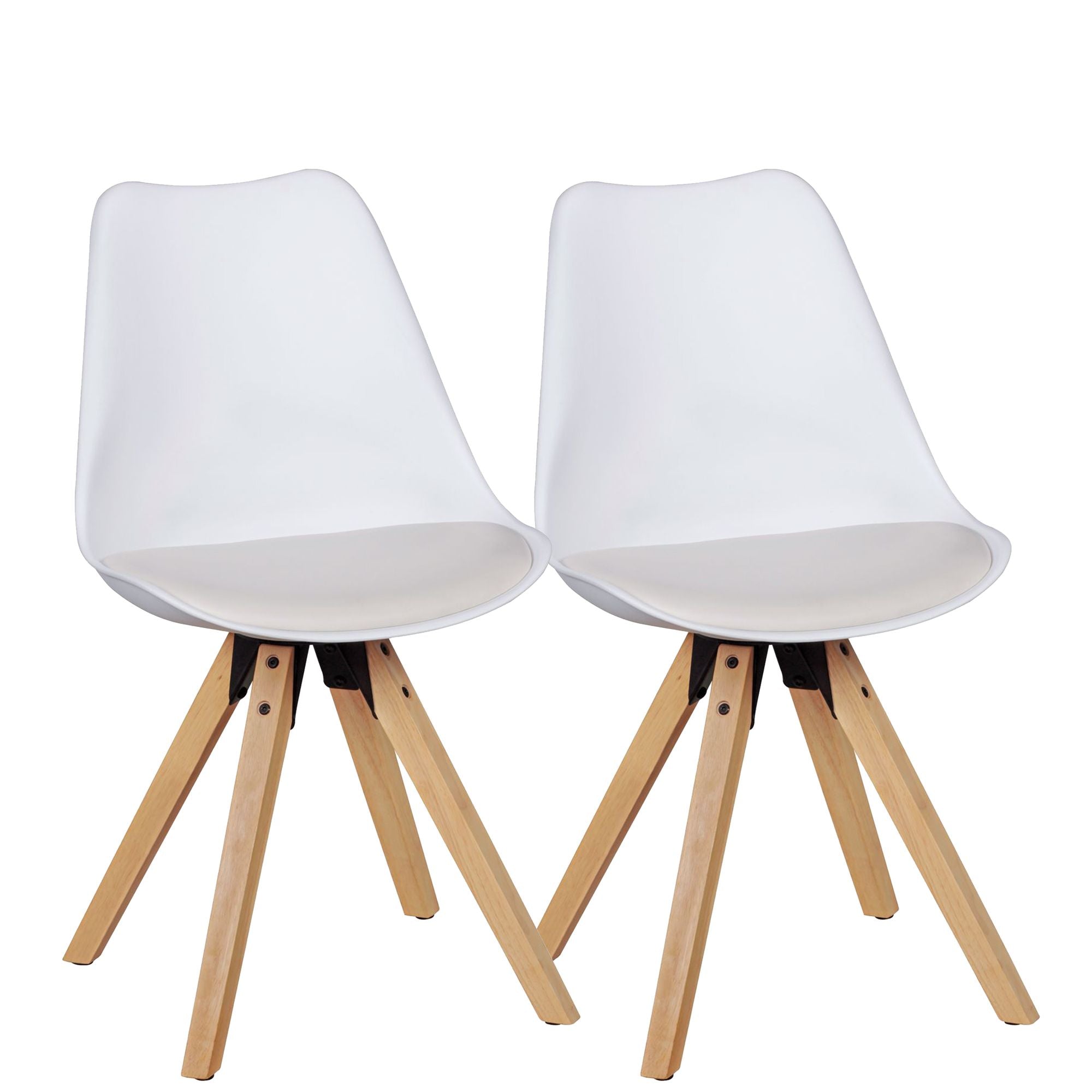 Nancy's Ventosa Dining room chair - Set of 2 - Faux leather - White