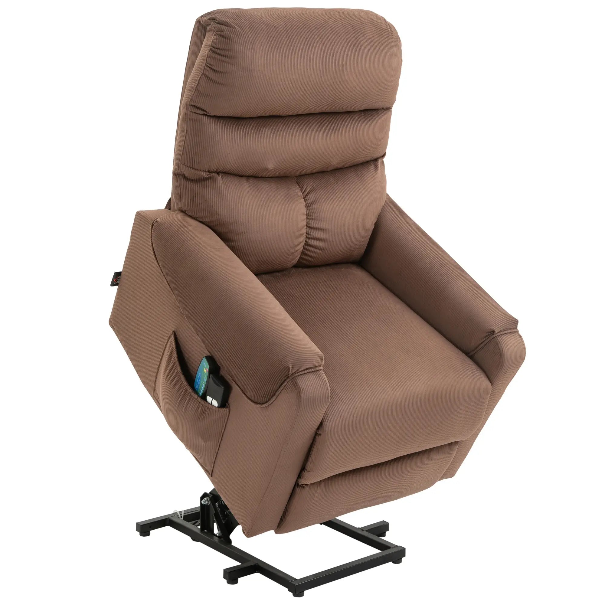 Nancy's Alcaria Sta op stoel - Opsta stoel - Seniorenstoel - Massagestoel - Relaxfauteuil - Bruin