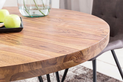 Nancy's Nogueira Eettafel Rond - Massieve Eetkamertafel - Sheesham hout - Ø 120 cm