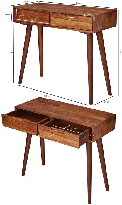 Nancy's Germil Sidetable - Table console - Table d'appoint - Bois de Sheesham - ± 90 x 75 x 35 cm