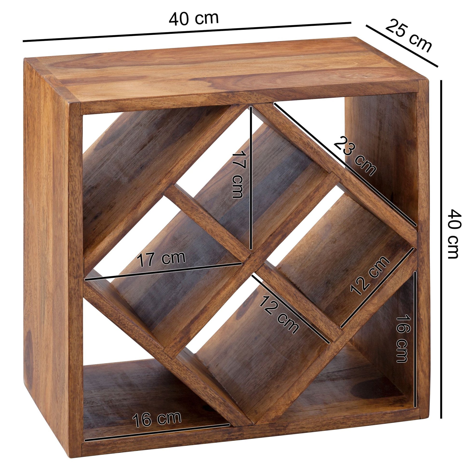 Nancy's Wijnrek - Hout - Bruin - 40 x 40 x 25 cm